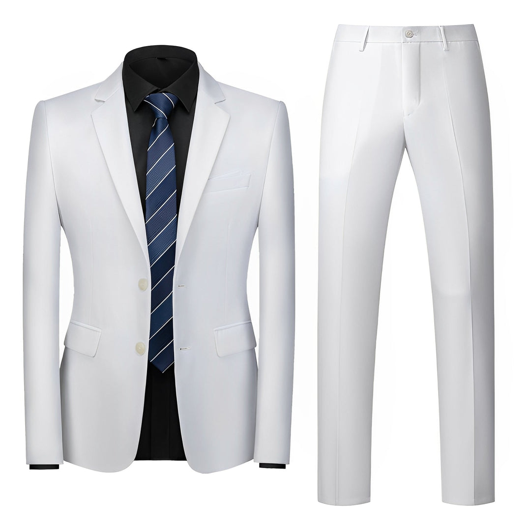 Terno masculino versátil azul de 2 peças. Conjunto social para moda homem com caimento perfeito.