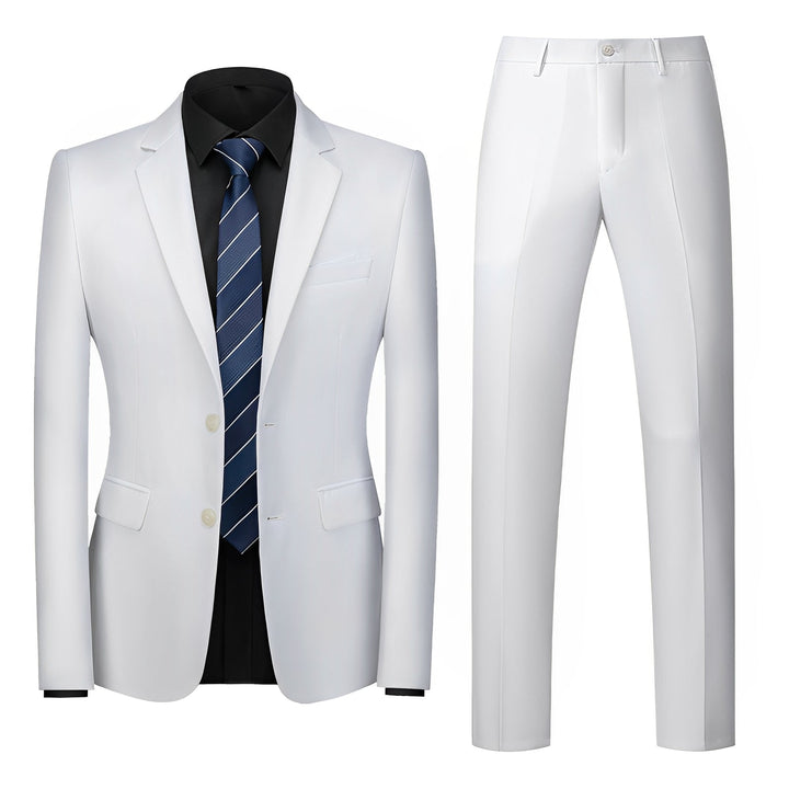 Terno masculino versátil azul de 2 peças. Conjunto social para moda homem com caimento perfeito.
