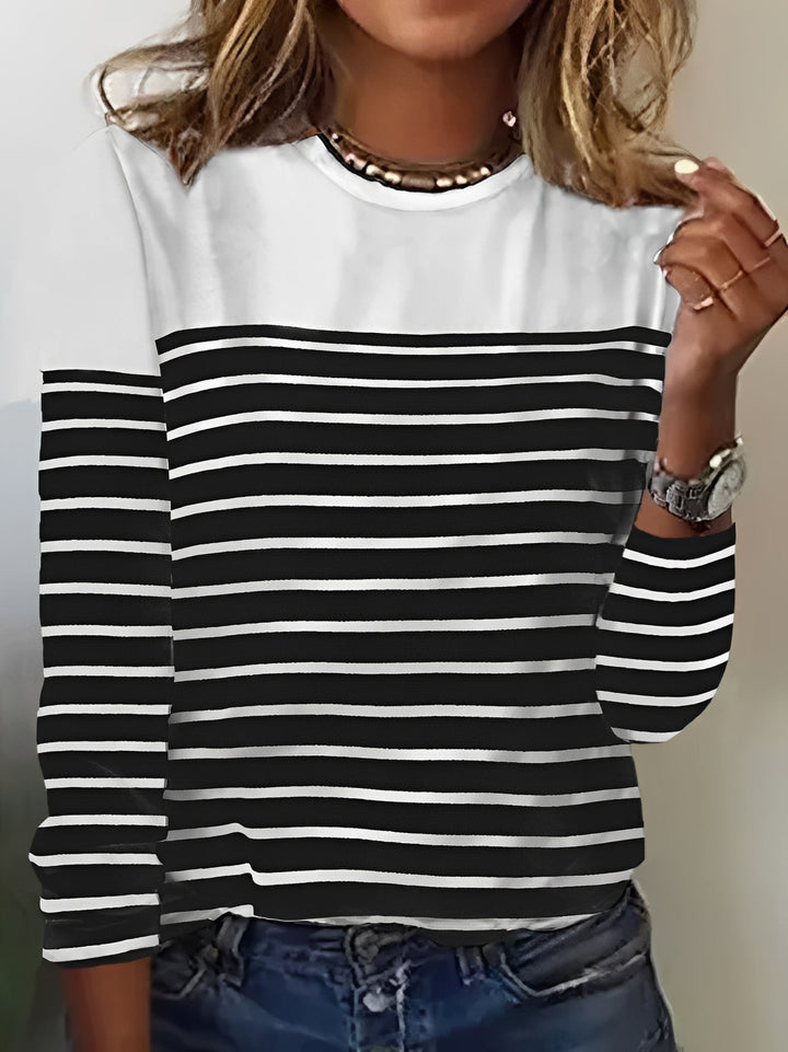 Camisa de manga longa feminina para outono, com design elegante e versátil, perfeita para o dia a dia.