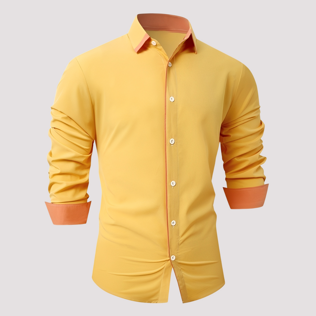 Roupa masculina: Sobrecamisa casual de manga comprida, confortável e estilosa.
