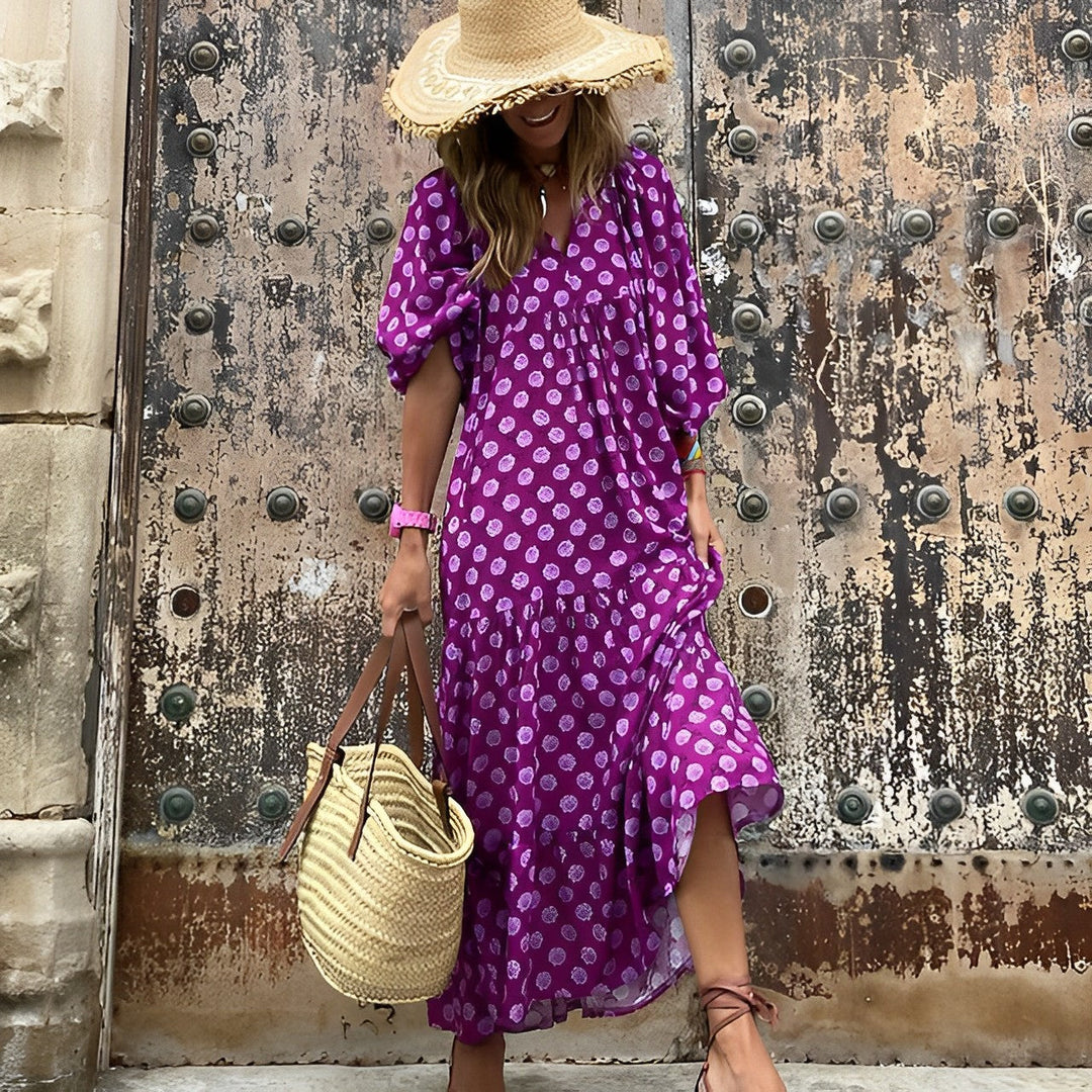 Vestido floral casual, perfeito para passeios de verão, look fresco e feminino para qualquer ocasião.