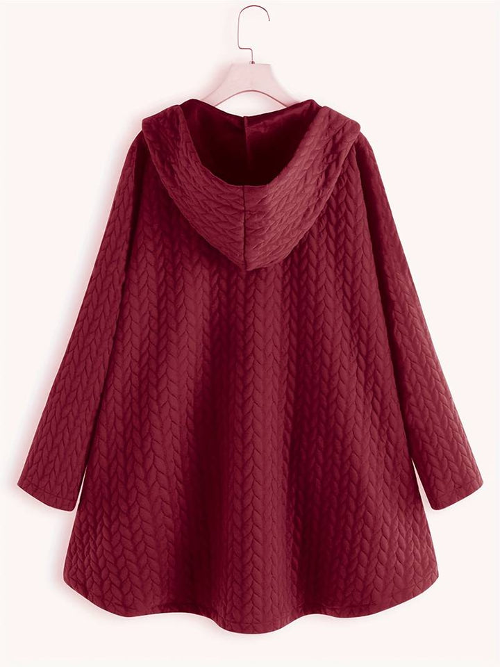 Casaco feminino elegante, detalhes de costura. Jaqueta de inverno quente, conforto e estilo para moda feminina.