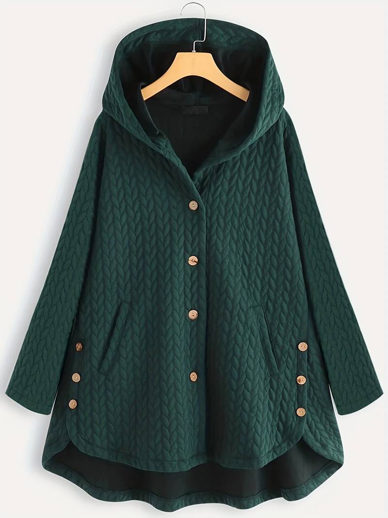 Casaco feminino para inverno, design minimalista. Jaqueta quente e elegante, agasalho confortável para o estilo.