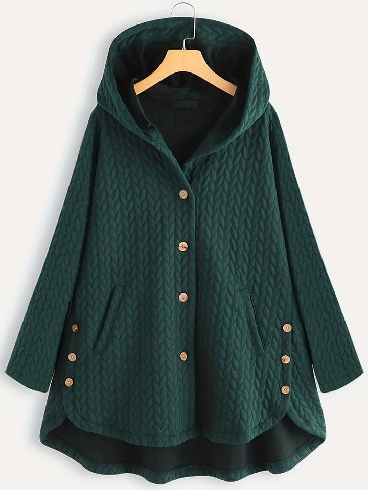 Casaco feminino para inverno, design minimalista. Jaqueta quente e elegante, agasalho confortável para o estilo.