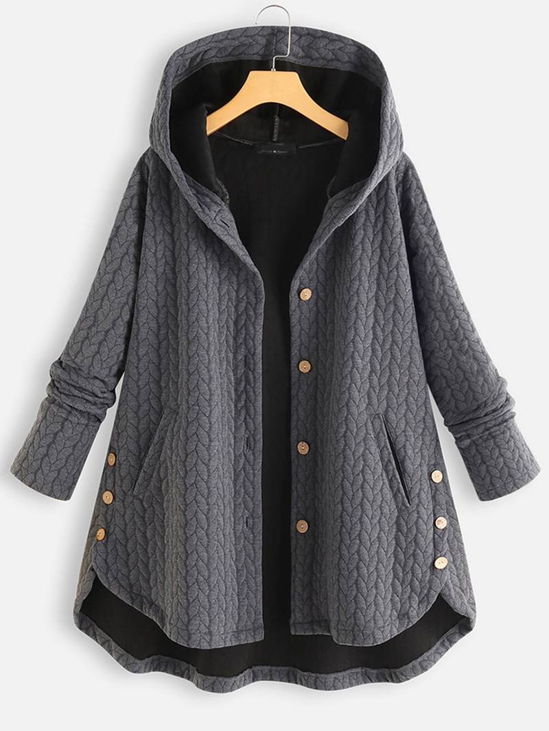 Fecho e zíper do casaco feminino de inverno. Jaqueta quente, moda feminina para conforto e estilo nos dias frios.