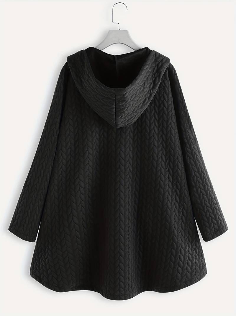 Casaco feminino da moda para inverno. Jaqueta quente e elegante, roupa de inverno confortável para tamanhos grandes.