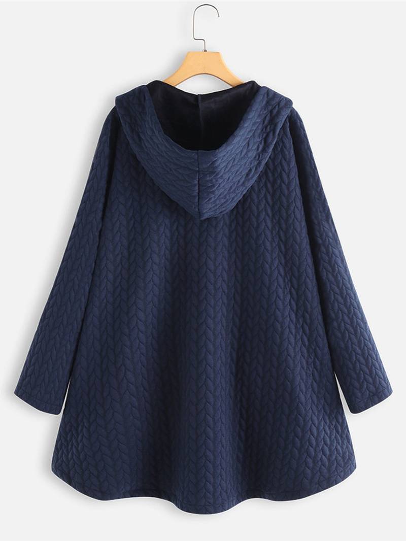 Jaqueta feminina quente para inverno, vista lateral. Casaco da moda, agasalho confortável e estiloso para o frio.
