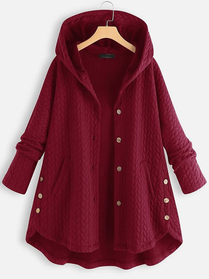 Casaco de inverno feminino quente, cor preta. Jaqueta elegante e confortável, roupa de inverno para moda feminina.