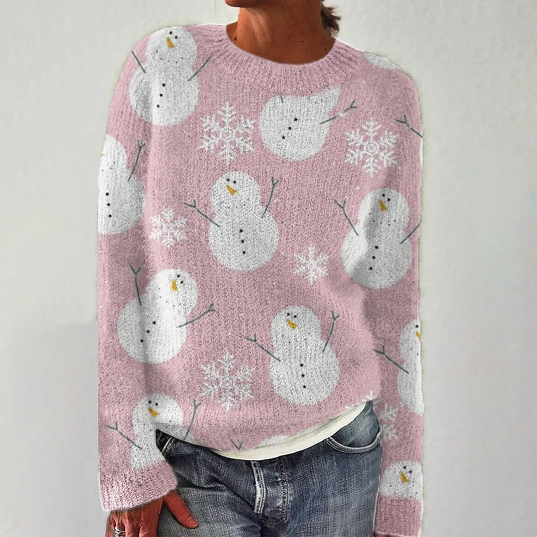 Elegante suéter feminino de inverno, malha quente e confortável para dias frios. Estilo moderno.
