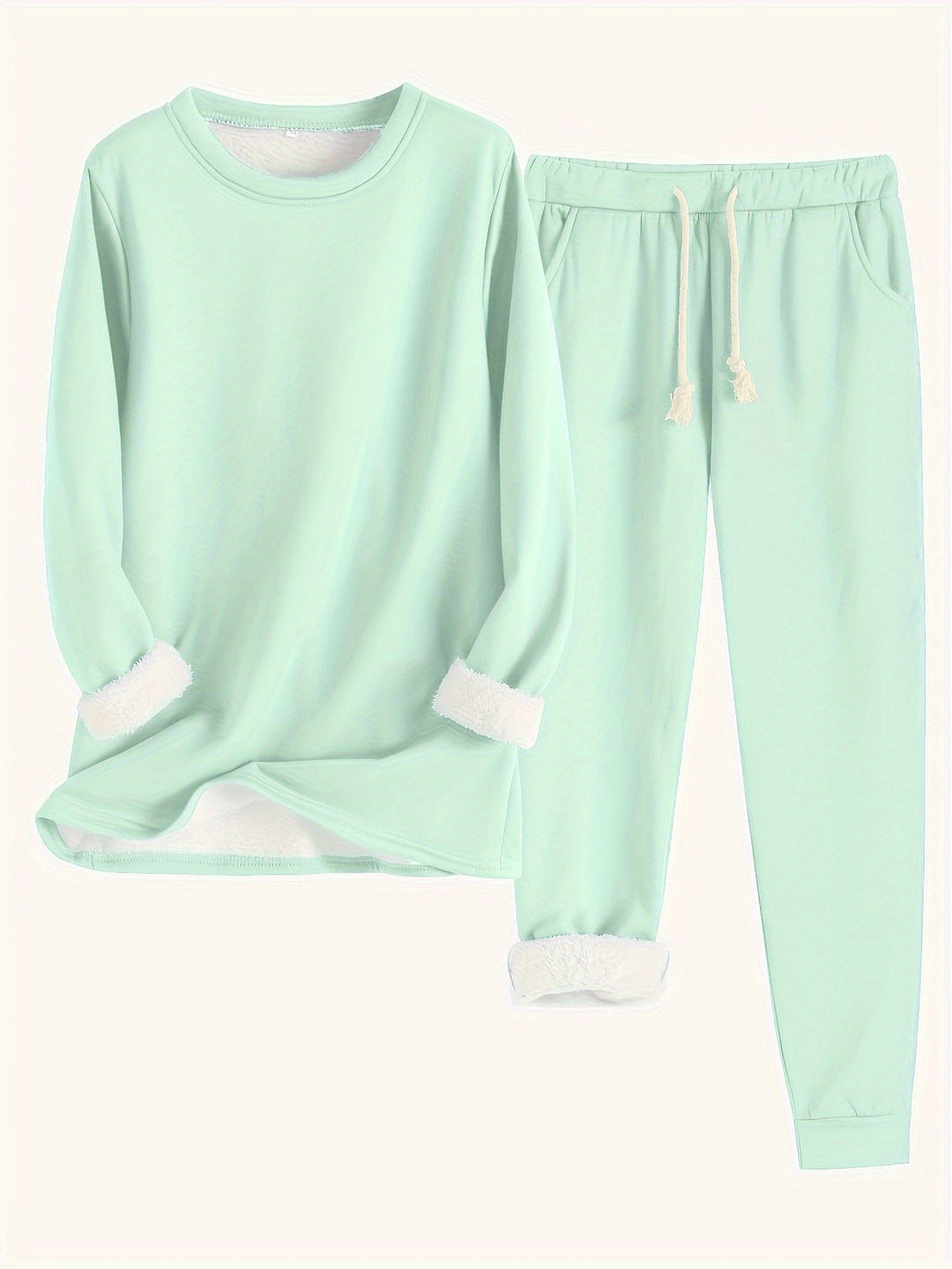 Calça jogger do conjunto lounge feminino, com punhos elásticos e cintura ajustável para conforto.