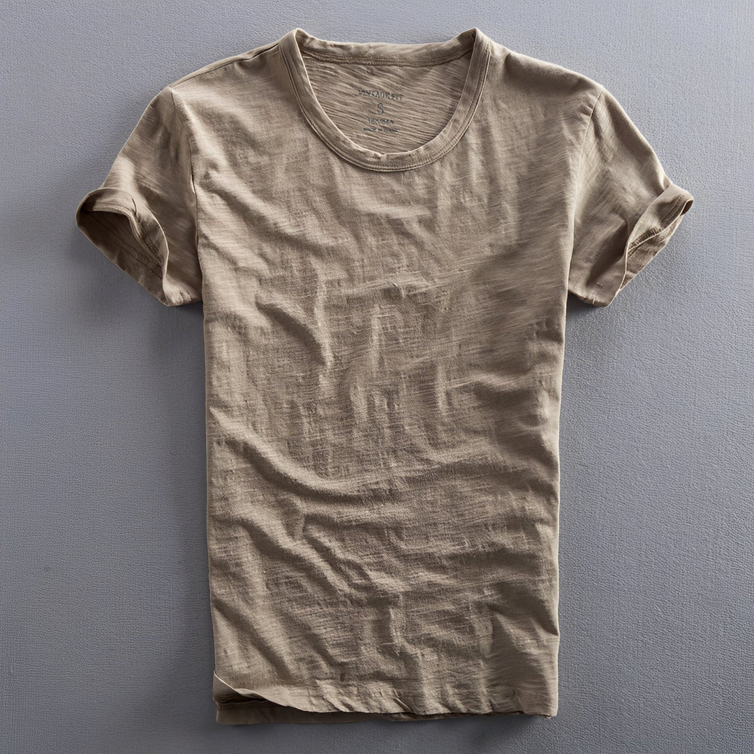 Camiseta masculina clássica vintage de verão, cores vivas, ideal para roupa diária e casual.