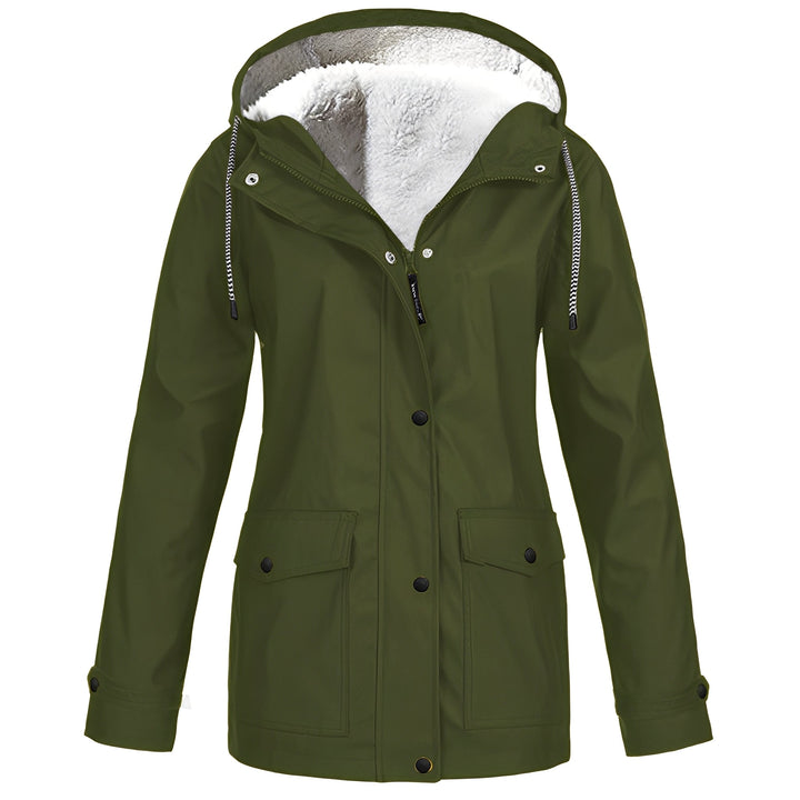 Jaqueta feminina impermeável, vestuário casual ideal para clima instável. Conforto e moda em todas as estações.