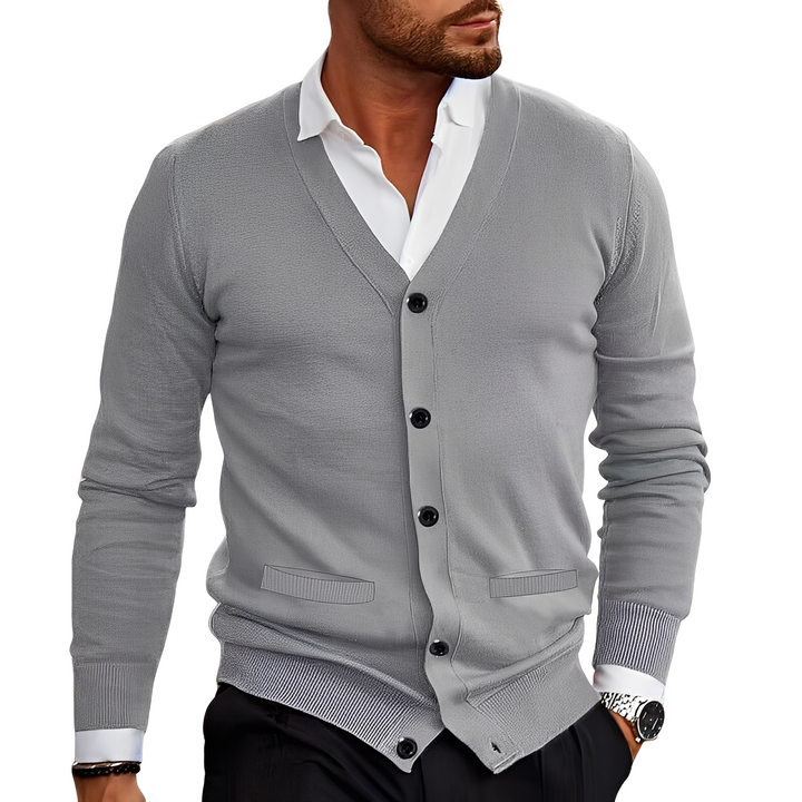 Casaco masculino Terrell: cardigã quente e confortável para os dias frios. Essencial no vestuário de inverno.