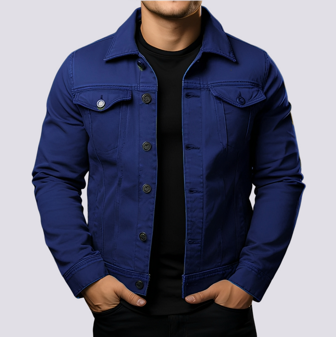 Jaqueta Casual Masculina Layton para outono/primavera, ideal para estilo urbano e conforto diário.