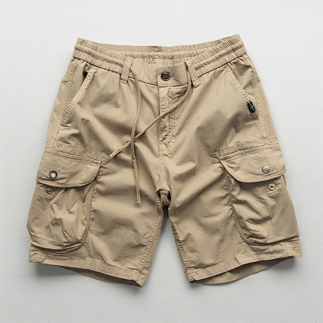 Bermuda cargo masculina Liam azul. Conforto e estilo casual para o verão, dia a dia e viagens.