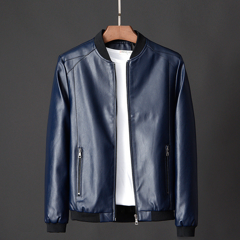 Jaqueta masculina elegante, versátil para motociclistas, com proteção para o outono e inverno urbano.