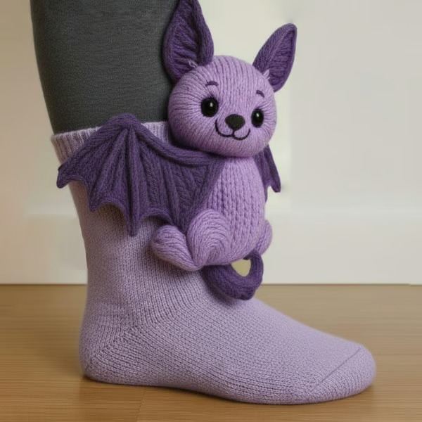 Confortáveis meias de animais com design divertido, ideais para o inverno e usar em casa. Unissex e quentinhas.