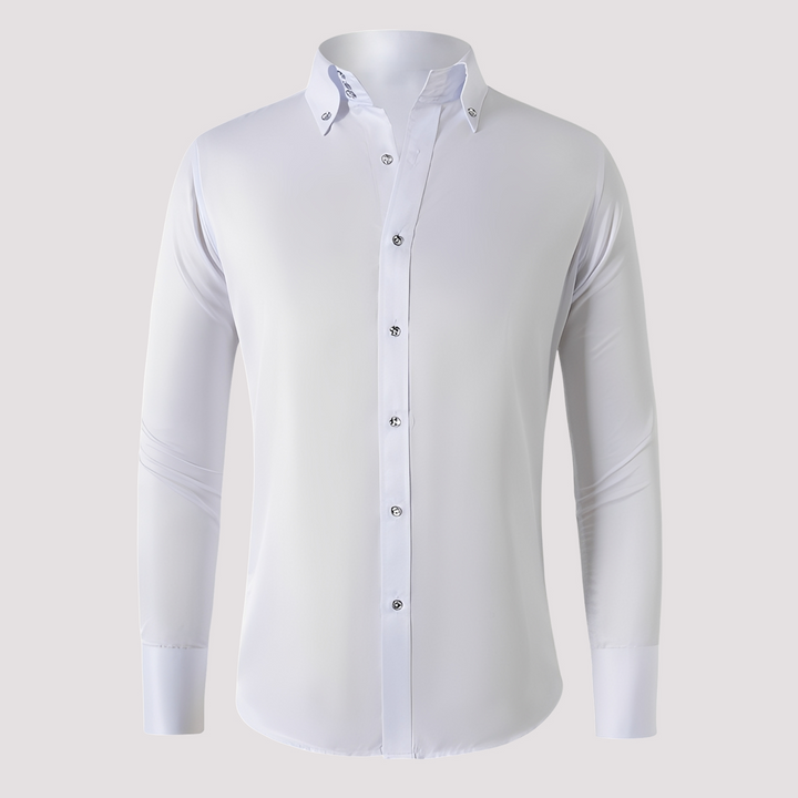 Camisa masculina casual de manga longa para primavera/outono, proporciona estilo e conforto elegante.