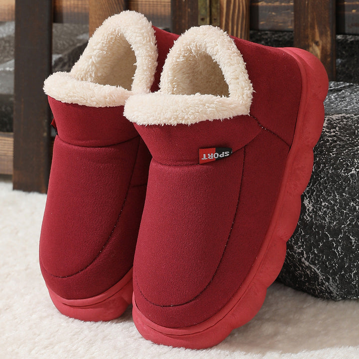 Tênis feminino de inverno com pelúcia. Elegante, quente e confortável para moda casual no frio.