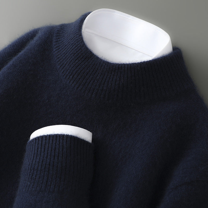 Moda masculina: suéter retrô elegante, perfeito para o casual e confortável no inverno.