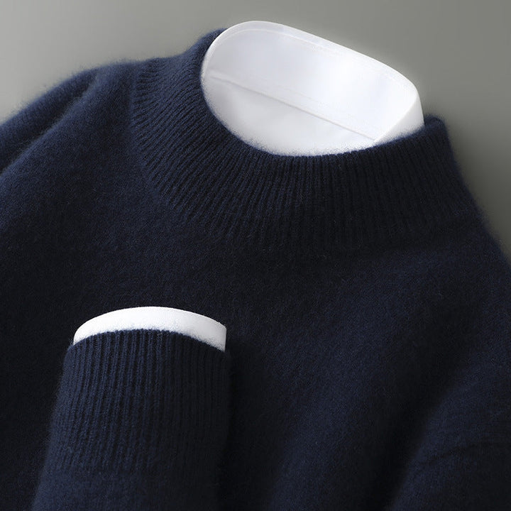 Moda masculina: suéter retrô elegante, perfeito para o casual e confortável no inverno.