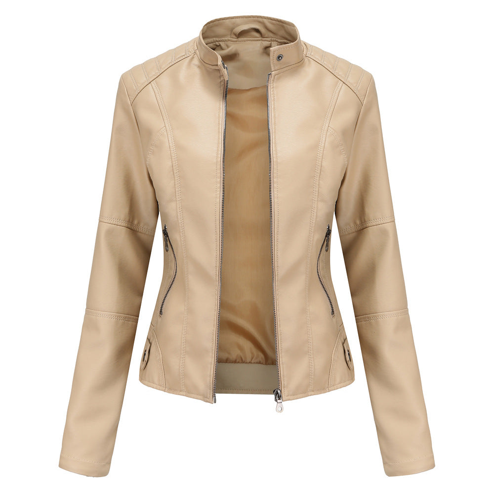 Roupa feminina versátil: jaqueta clássica para outono e inverno, estilo atemporal.