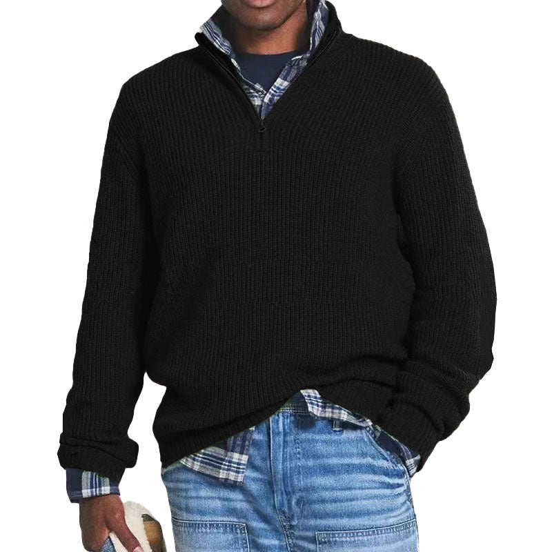 Suéter masculino Charlton, conforto e estilo para o inverno. Pulôver casual texturizado, roupa aquecida e versátil.
