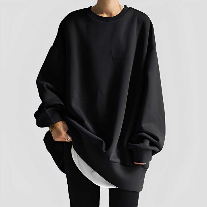 Moda feminina: Pulôver oversize Estella, blusa confortável e estilosa para inverno e outono.