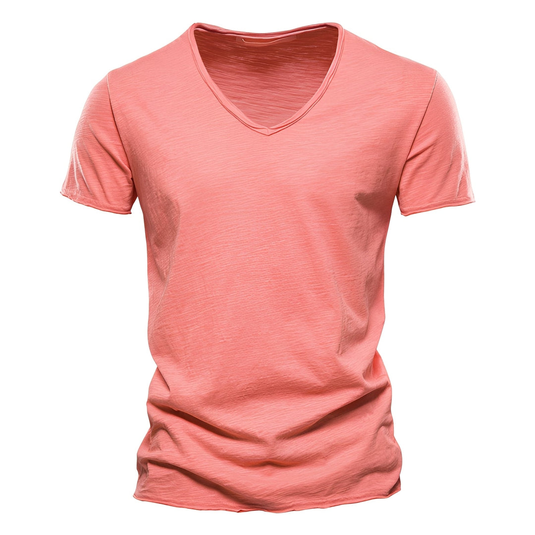 Blusa feminina de verão com decote em V, tecido macio e confortável, perfeita para moda casual.