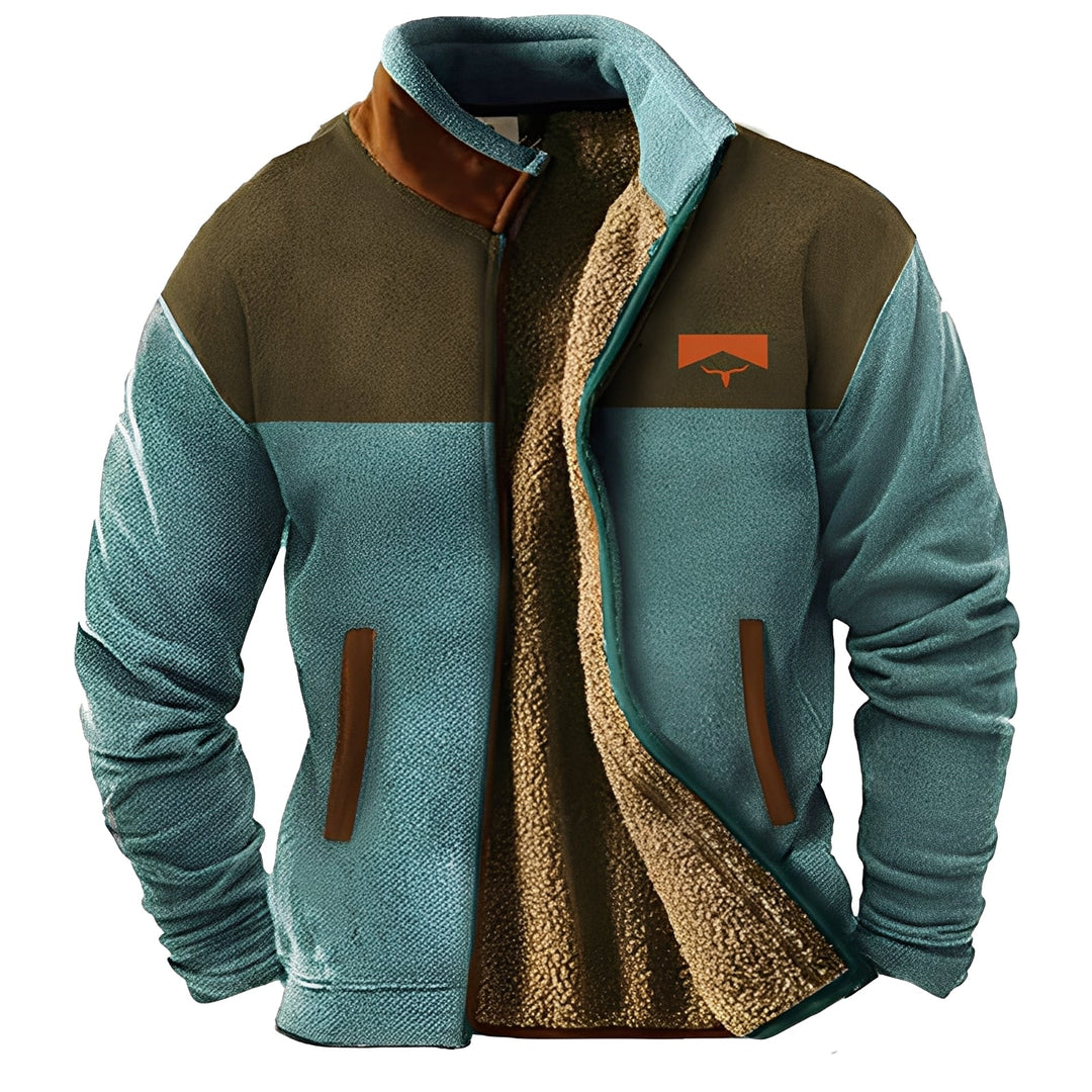 Agasalho masculino robusto para roupas outdoor, casaco quente e durável para aventuras e inverno rigoroso.