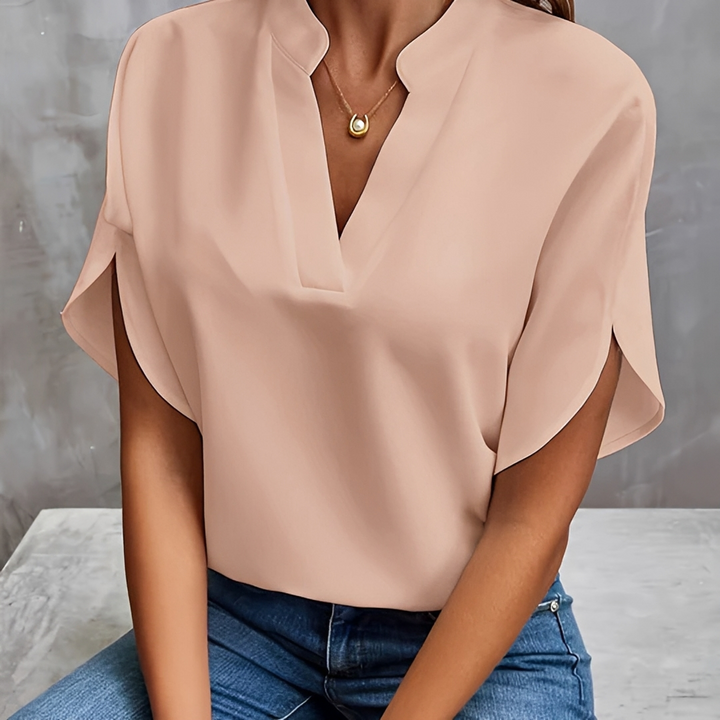 Tops femininos: blusa Brittany de primavera/verão, manga longa, elegante e confortável para o escritório.