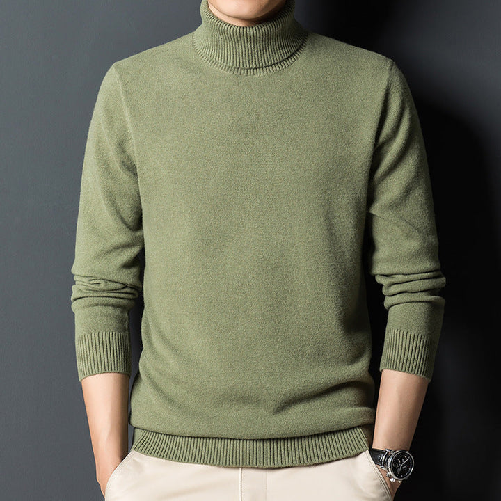 Suéter de gola alta masculino para a moda inverno/outono. Elegante, confortável e oferece aquecimento para ocasião.