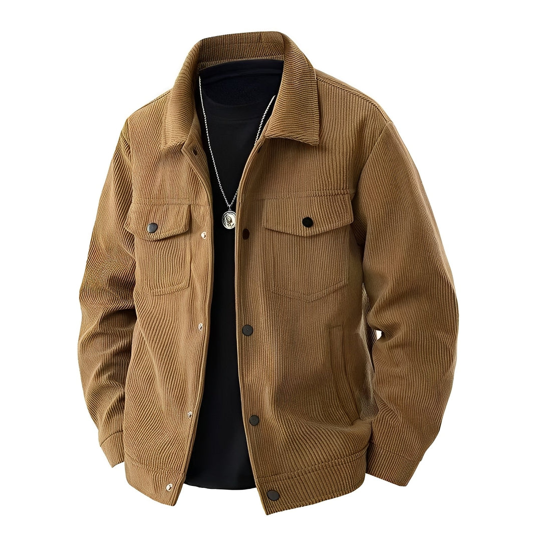 Jaqueta masculina casual solta, perfeita para looks versáteis. Roupa masculina de moda outono para conforto diário.