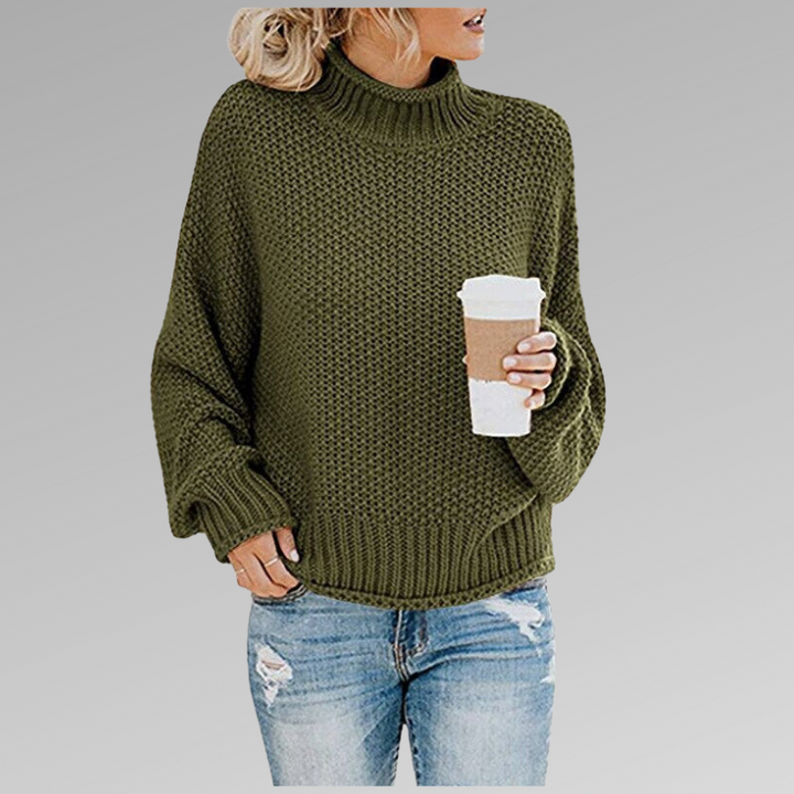Roupa feminina versátil: suéter clássico de malha para look casual ou elegante do dia a dia.