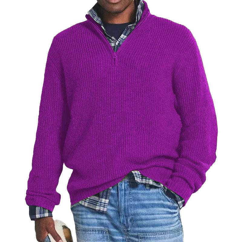 Suéter masculino Charlton casual e confortável, pulôver texturizado de inverno. Moda masculina aquecida e estilosa.