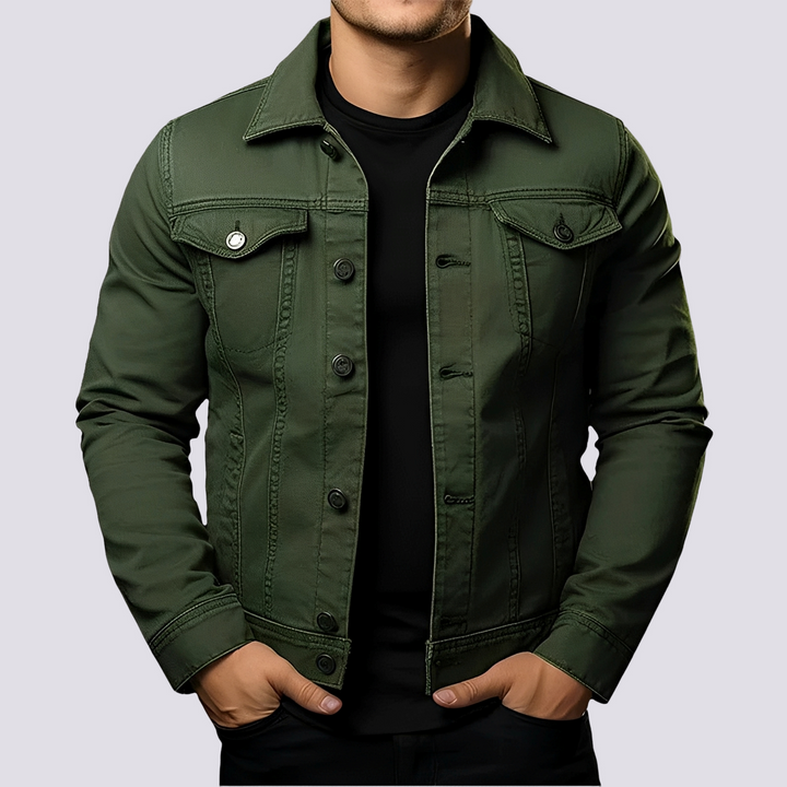 Jaqueta masculina casual Layton, perfeita para moda outono/primavera, combina estilo e conforto urbano.