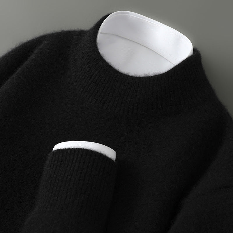 Pulôver masculino casual, estilo retrô, para o inverno, garante conforto e calor.