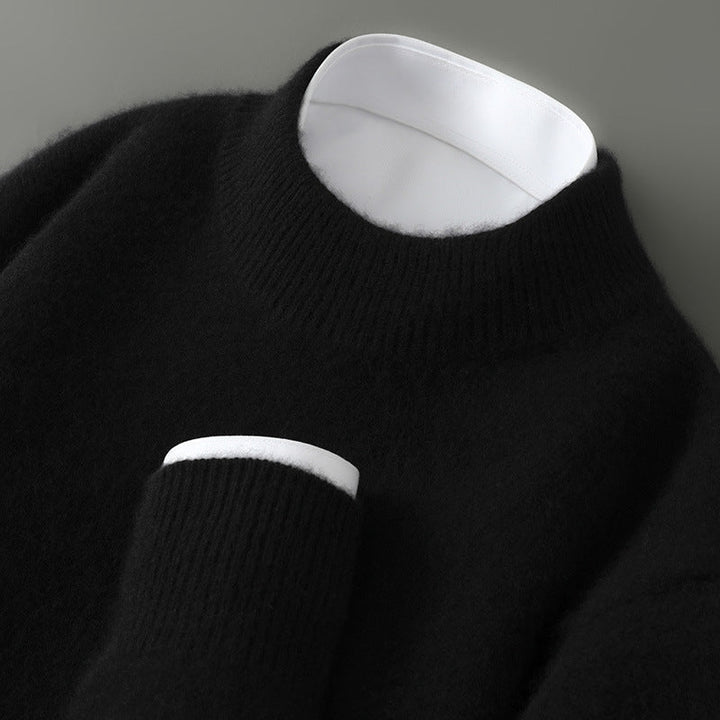 Pulôver masculino casual, estilo retrô, para o inverno, garante conforto e calor.