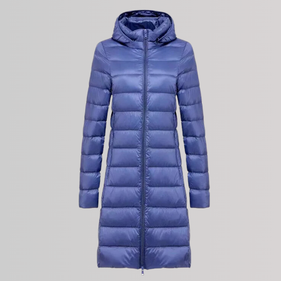 Casaco longo feminino para um look elegante. Ultraleve e confortável, esta jaqueta é perfeita para a moda outono.