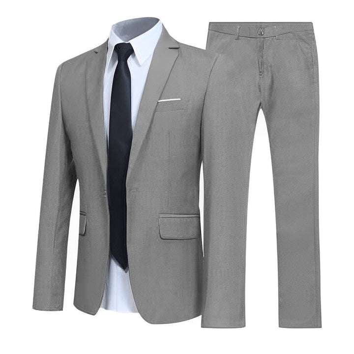 Blazer masculino e calça social preta. Outfit elegante para eventos ou estilo casual no dia a dia.