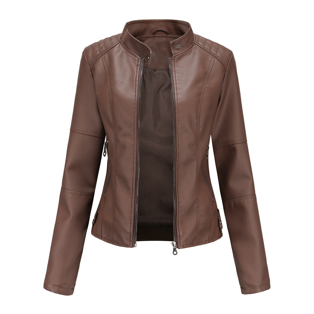 Jaqueta feminina elegante para outono/inverno, peça-chave para moda clássica e versátil.