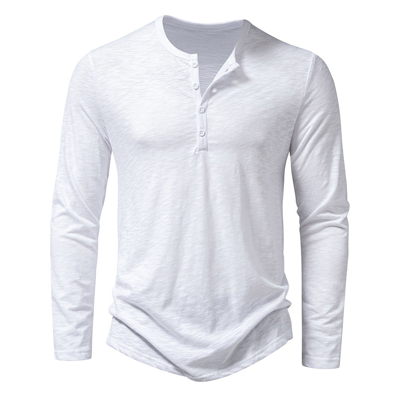 Camisa masculina de manga longa em cores clássicas, com botões, ideal para um visual casual e sofisticado. Conforto garantido.