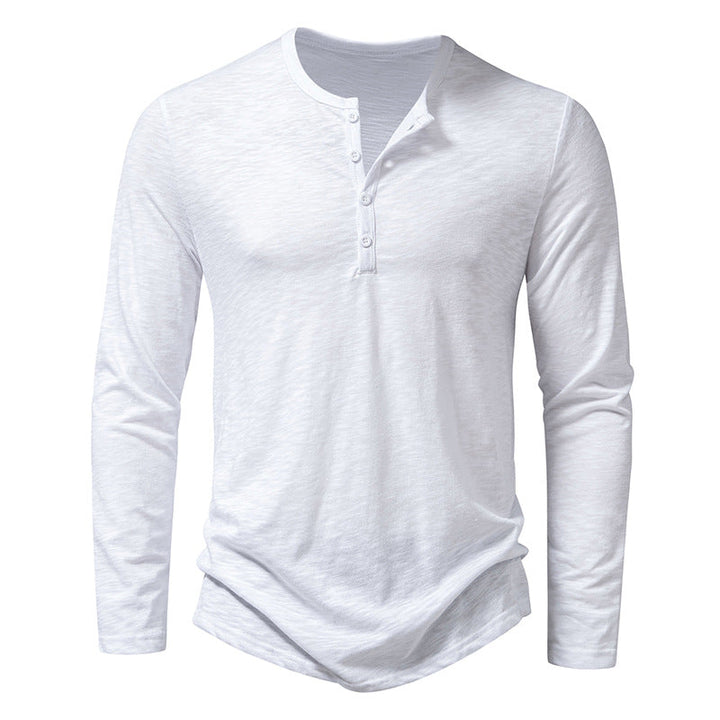 Camisa masculina de manga longa em cores clássicas, com botões, ideal para um visual casual e sofisticado. Conforto garantido.