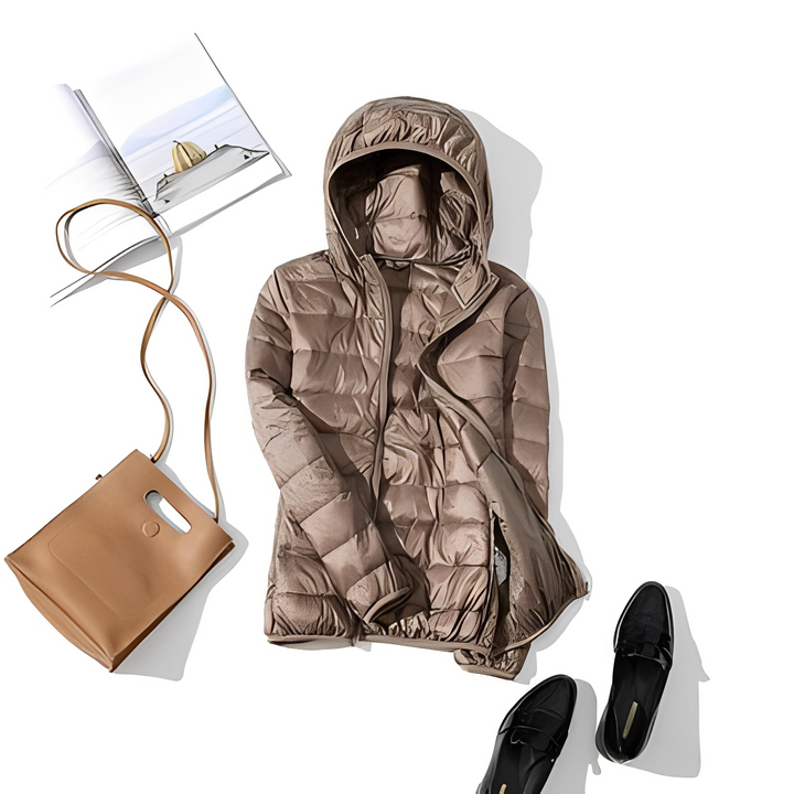 Jaqueta feminina ultraleve para outono/inverno. Casaco moderno e versátil, com conforto garantido.