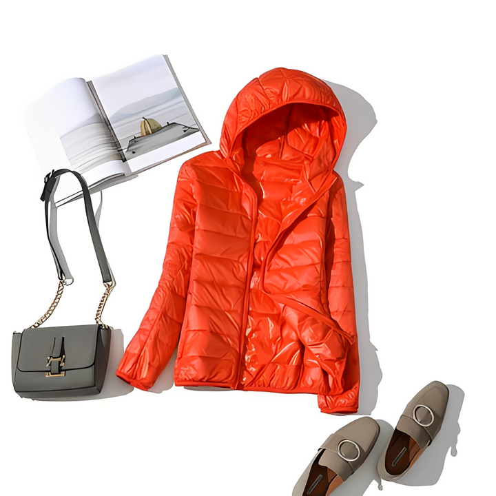 Jaqueta feminina leve e moderna. Roupa ideal para outono/inverno, moda versátil e casual.