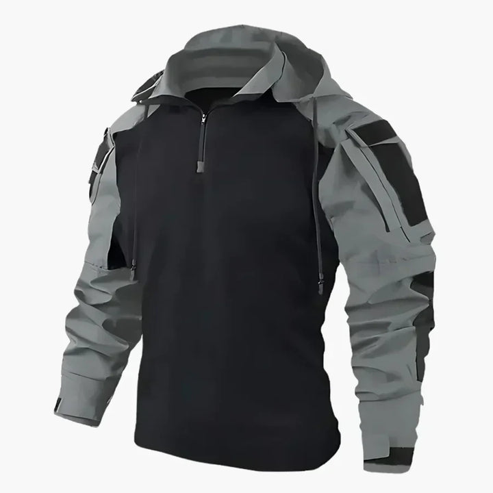 Jaqueta masculina tática durável, ideal para o inverno. Vestuário à prova de vento e d'água para aventura e estilo.