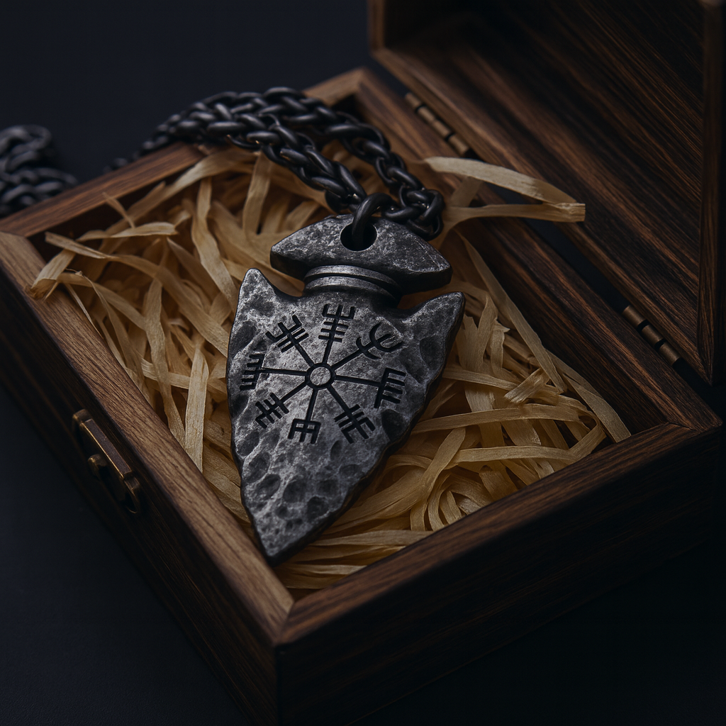 Joia masculina robusta estilo viking com talismã Vegvisir, perfeito para homens que buscam força. [[lstfy-media:2]]