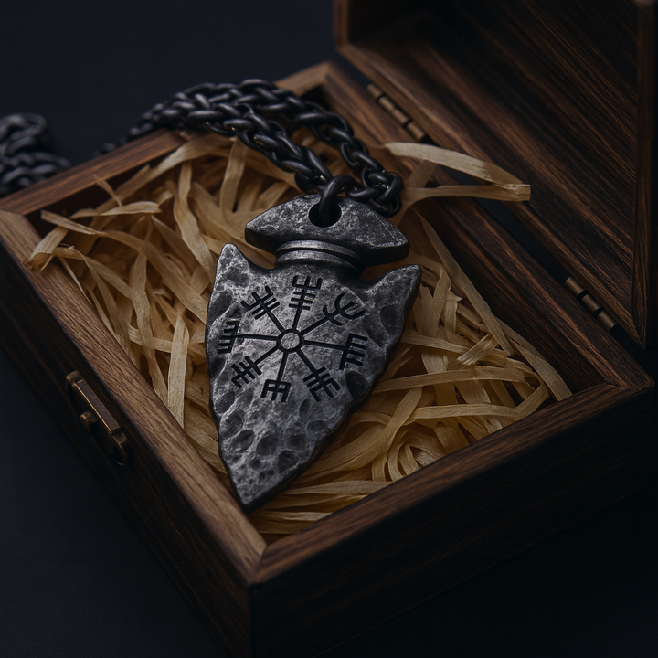 Joia masculina robusta estilo viking com talismã Vegvisir, perfeito para homens que buscam força. [[lstfy-media:2]]