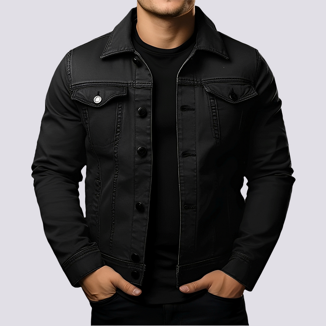 Estilo diário com a jaqueta masculina casual Layton, ideal para outono e primavera, unindo moda urbana e conforto.