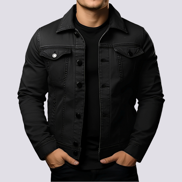 Estilo diário com a jaqueta masculina casual Layton, ideal para outono e primavera, unindo moda urbana e conforto.
